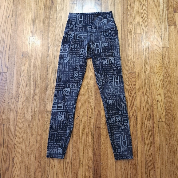 Lululemon Womens Wunder Train High Rise Leggings Size 4 All Over Print - Picture 1 of 6
